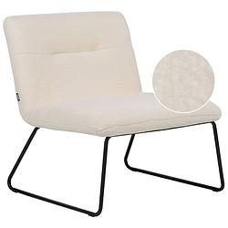 Foto van Beliani cotulla - fauteuil-wit-bouclé