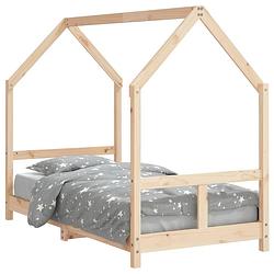 Foto van Vidaxl kinderbedframe 80x160 cm massief grenenhout