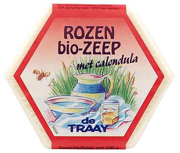 Foto van De traay zeep rozen met calendula