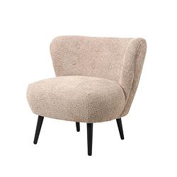 Foto van Giga meubel fauteuil bouclé - taupe - fauteuil pieter