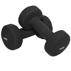 Foto van Gorilla sports dumbellset - halterset - aerobics - vinyl - 10 kg (2 x 5 kg)