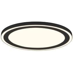 Foto van Led plafondlamp - plafondverlichting - trion coman - 29w - warm wit 3000k - rond - mat zwart - kunststof