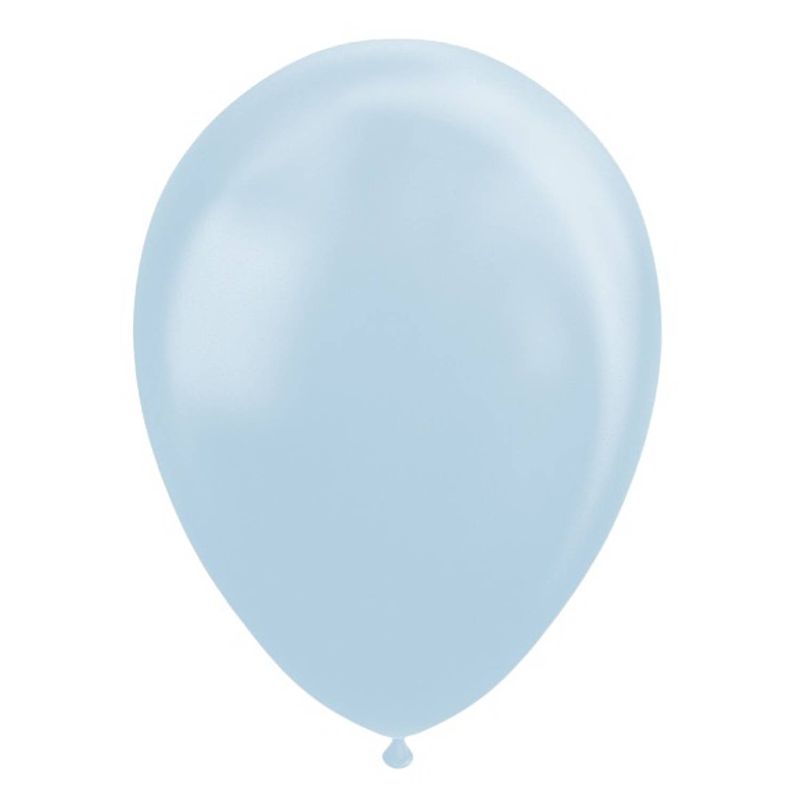 Foto van Wefiesta ballonnen parel 12 cm latex lichtblauw 100 stuks