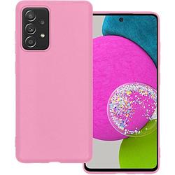 Foto van Basey samsung galaxy a52 hoesje siliconen hoes case cover samsung galaxy a52-roze