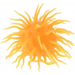 Foto van Johntoy fluffy bal met licht junior 120 mm siliconen oranje