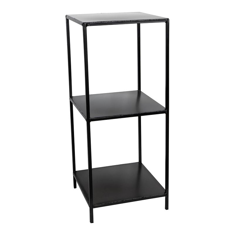 Foto van Ptmd new noba grey metal pedestal open w shelf s