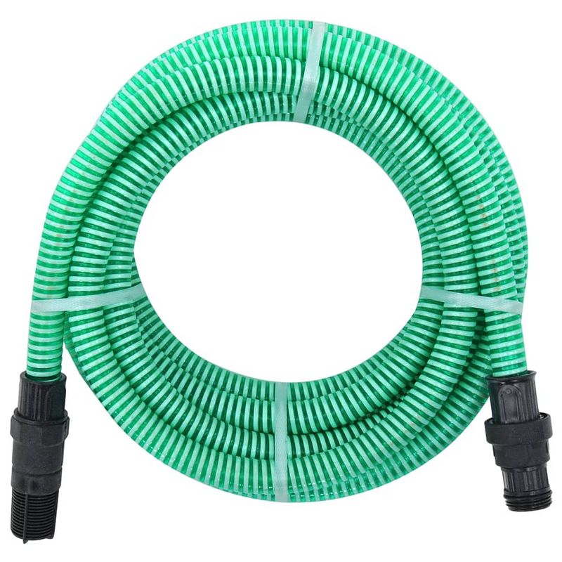 Foto van Vidaxl zuigslang met pvc koppelingen 7 m 22 mm groen