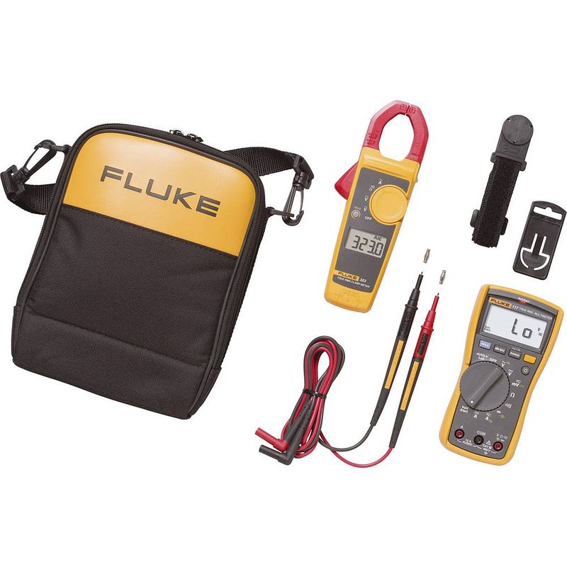 Foto van Fluke 117/323 multimeter, stroomtang digitaal cat iii 600 v weergave (counts): 6000