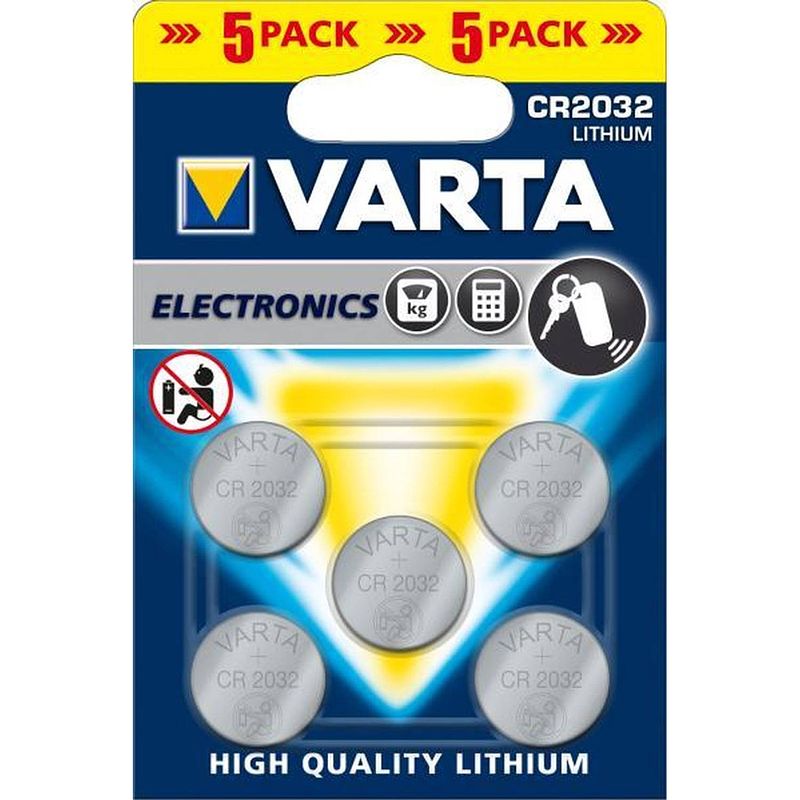 Foto van Varta lithium batterij cr2032 - 5 stuks