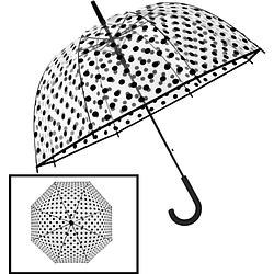 Foto van Paraplu polka dot koepelparaplu transparant pvc ø 86 cm-dessin trouw -