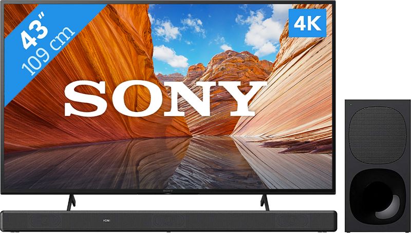 Foto van Sony kd-43x80j + soundbar