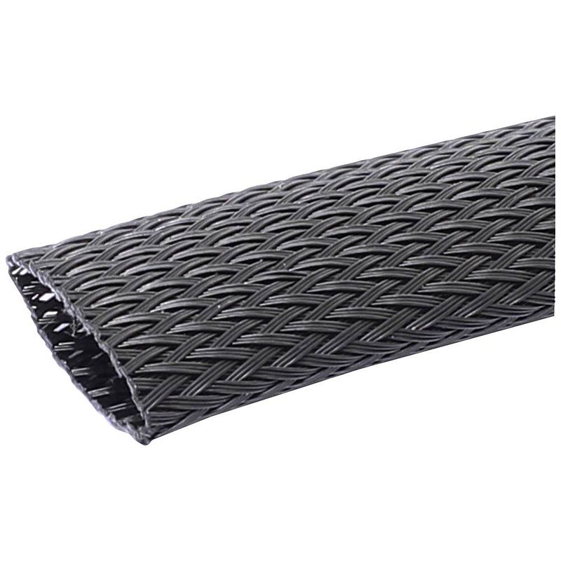 Foto van Quadrios 23ca203 23ca203 gevlochten slang zwart polyester 1 tot 6 mm per meter