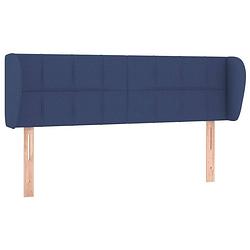 Foto van Vidaxl hoofdbord met randen 147x23x78/88 cm stof blauw