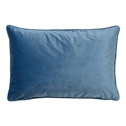 Foto van Dutch decor finn - sierkussen velvet provincial blue 40x60 cm - blauw - blauw