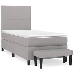 Foto van The living store boxspringbed - comfort - bed - afmeting- 203 x 90 x 118/128 cm - ken- duurzaam materiaal