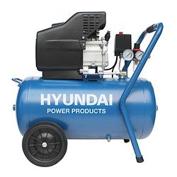 Foto van Hyundai compressor 50 liter met vochtafscheider - 8 bar - 67db - 180 liter/minuut - 2pk - 1500w