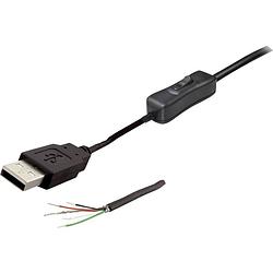 Foto van Usb-kabel met schakelaar stekker, recht tc-2509038 tru components 1 stuk(s)