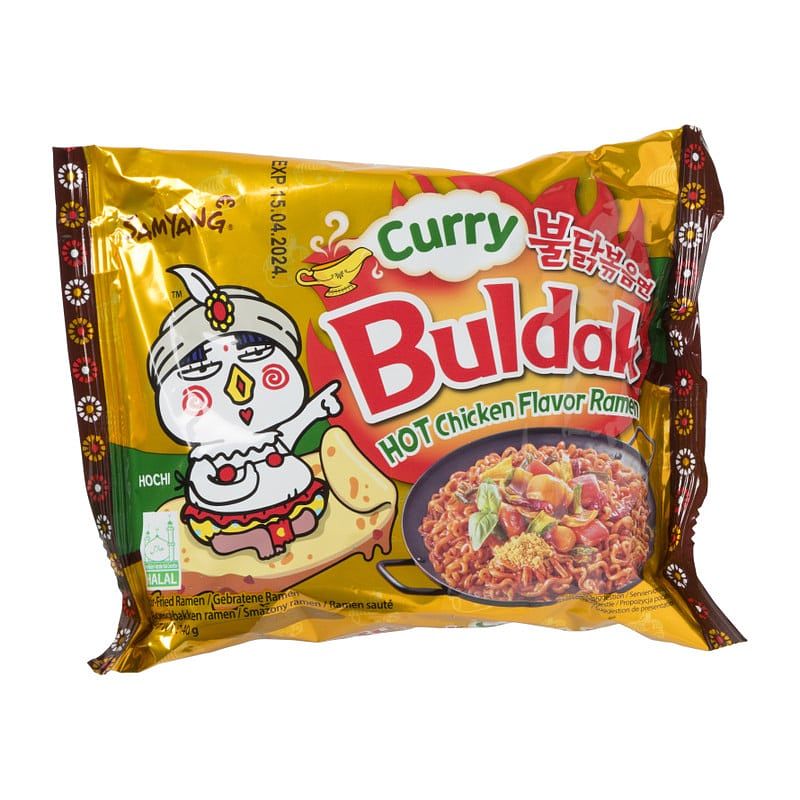 Foto van Samyang buldak noodles - curry - 140 gram