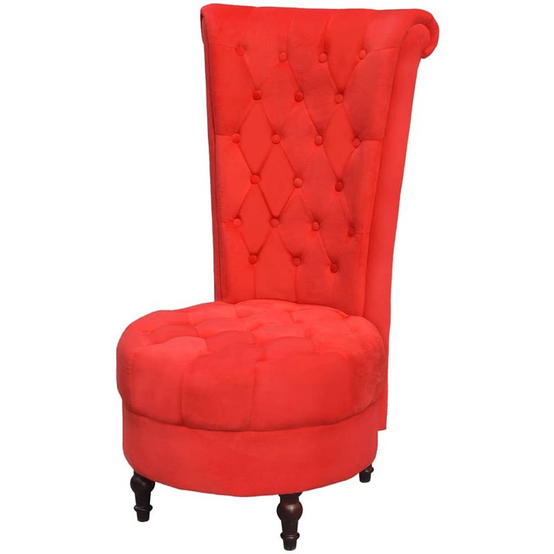 Foto van Vidaxl fauteuil hoge rugleuning stof rood