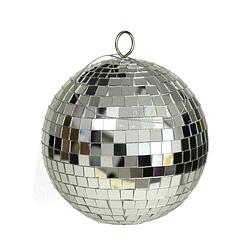 Foto van Othmar decorations disco kerstballen - zilver - 15 cm - kunststof - kerstbal