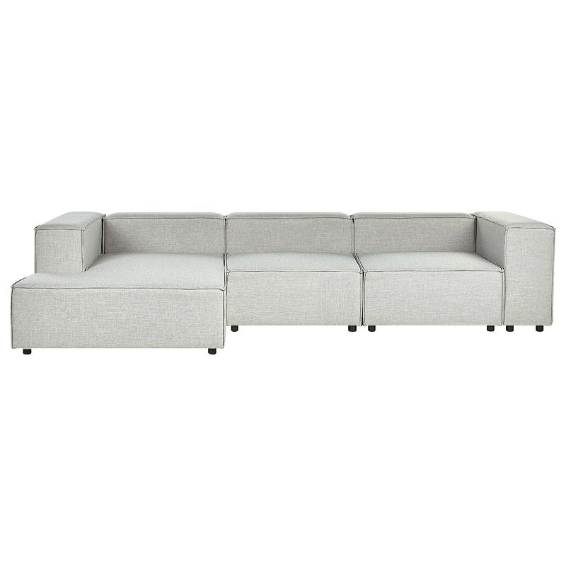 Foto van Beliani aprica - modulaire sofa-grijs-linnen