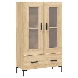 Foto van Vidaxl hoge kast 69,5x31x115 cm bewerkt hout sonoma eikenkleurig