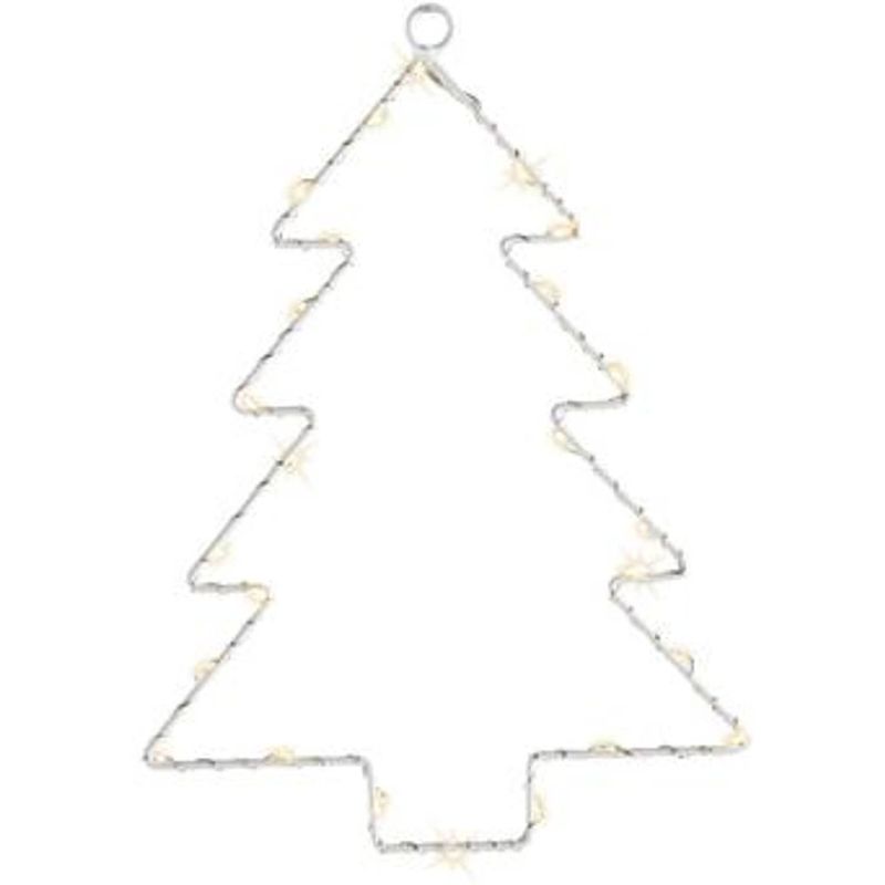 Foto van Kerstverlichting micro led budget boom buit.bo white metal frame - silver wire micro wit/warm wit 3