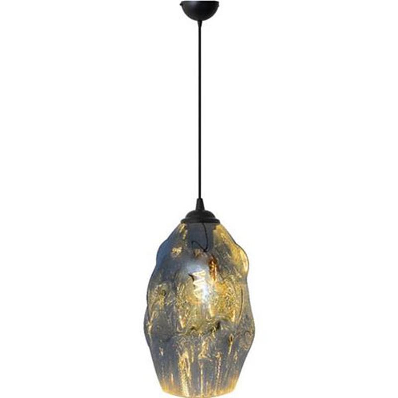 Foto van Led hanglamp - meteorum - ovaal - chroom glas - e27