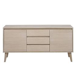 Foto van Naila dressoir eiken wit 150x40x75 cm.