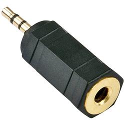 Foto van Lindy 35622 lindy jackplug audio adapter [1x jackplug male 2,5 mm - 1x jackplug female 3,5 mm] zwart