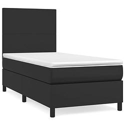 Foto van The living store boxspringbed - comfortabel en duurzaam - kunstleren bed frame - pocketvering matras - huidvriendelijk