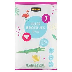 Foto van Jumbo luierbroekjes maat 7 17+ kg 16 stuks