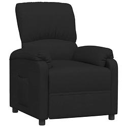 Foto van The living store fauteuil verstelbaar stof zwart - fauteuil