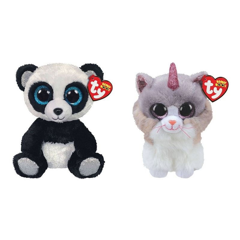 Foto van Ty - knuffel - beanie boo's - bamboo panda & asher cat