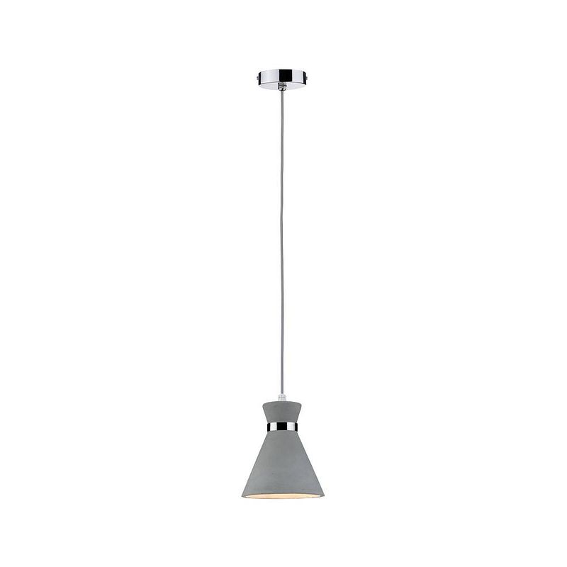 Foto van Paulmann verve 70890 hanglamp led e27 20 w beton-grijs, chroom