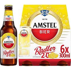 Foto van Amstel radler citroen bier fles 6 x 300ml bij jumbo