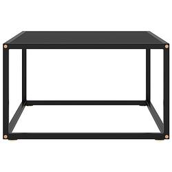 Foto van The living store salontafel - praktische woonkamertafel - glas/staal - 60x60x35cm