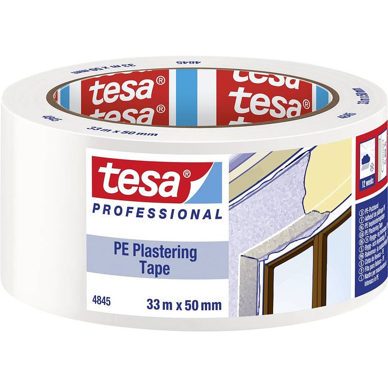 Foto van Tesa pe 04845-00001-00 gipstape tesa professional wit (l x b) 33 m x 50 mm 1 stuk(s)