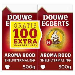 Foto van Douwe egberts aroma rood dubbelpak filterkoffie 2 x 500g bij jumbo