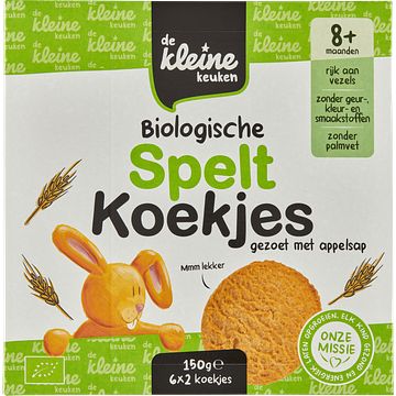 Foto van De kleine keuken biologische spelt koekjes 8+ maanden 6 x 2 stuks 150g bij jumbo