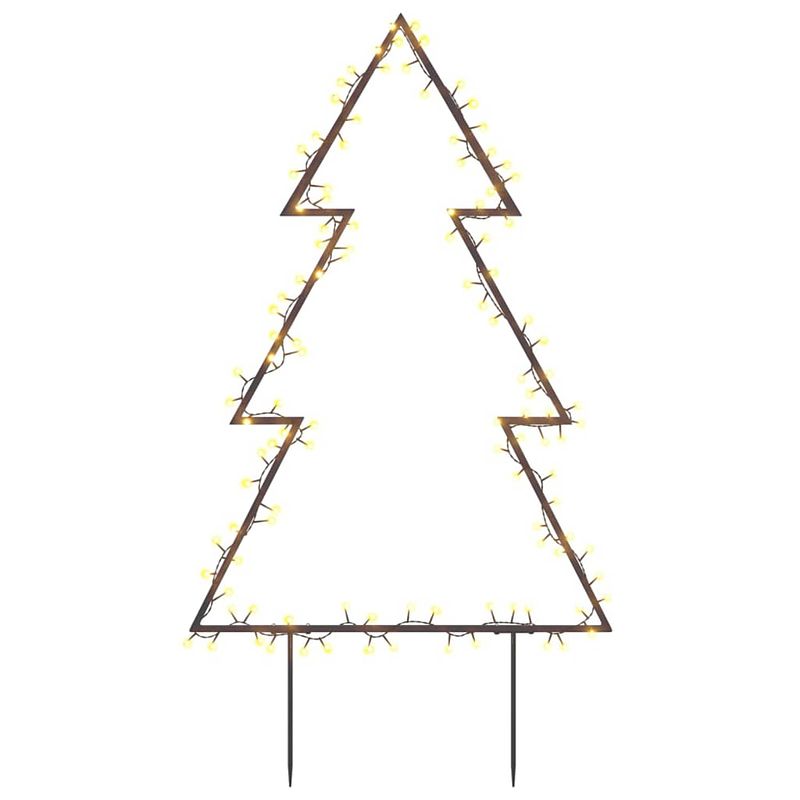 Foto van Vidaxl kerstverlichting kerstboom met grondpinnen 115 led'ss 90 cm