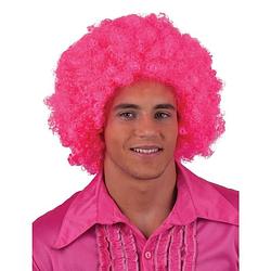 Foto van Neon roze afropruik - verkleedpruiken