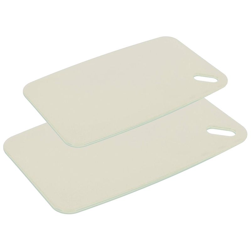 Foto van Snijplanken - set van 2 - kunststof - creme wit - 30/35 cm - snijplanken