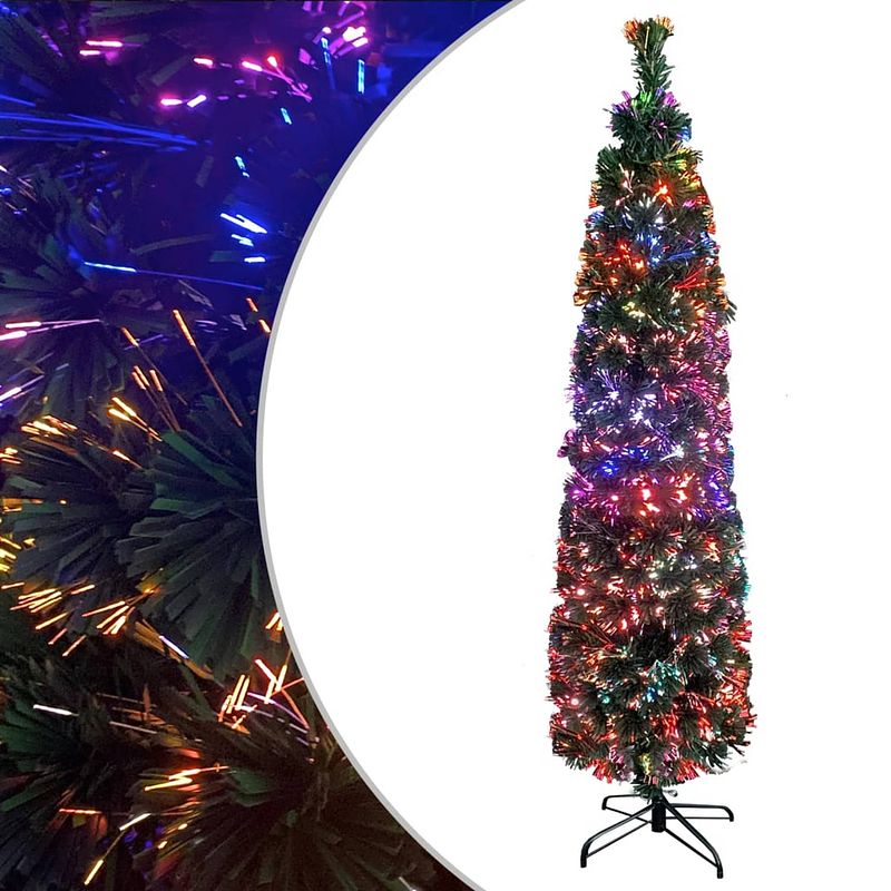 Foto van Vidaxl kunstkerstboom met standaard smal 240 cm glasvezel