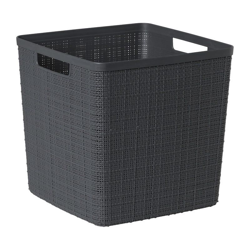 Foto van Curver jute opbergmand cube - 17 liter - grijs