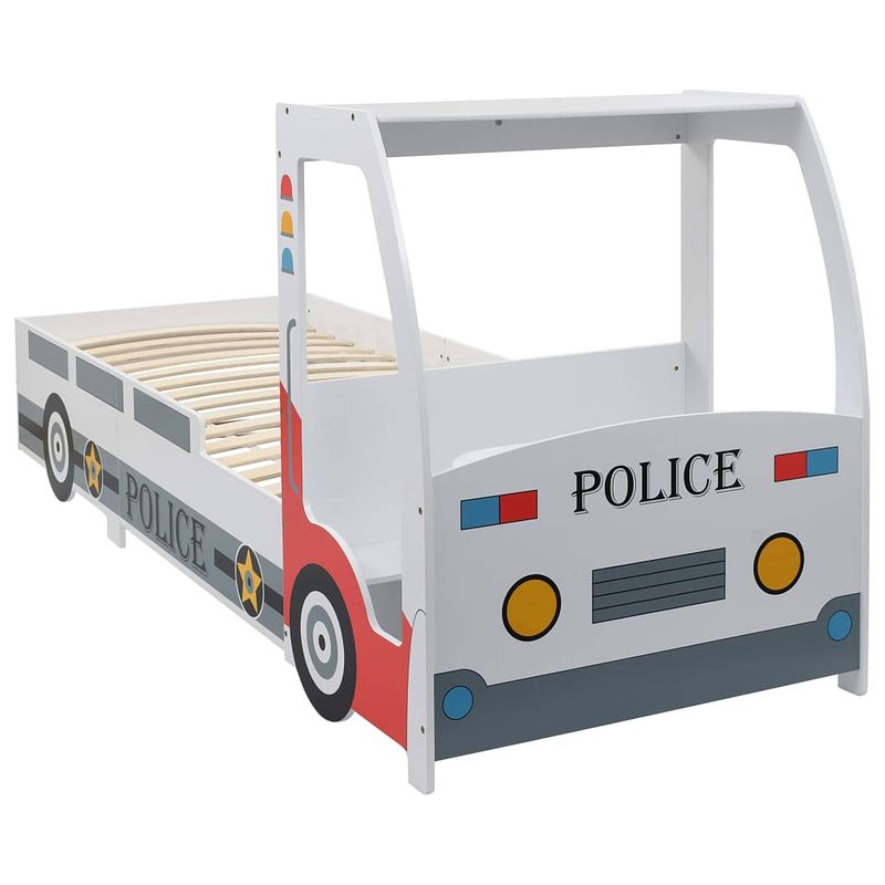 Foto van Vidaxl kinderbed politieauto met bureau 90x200 cm