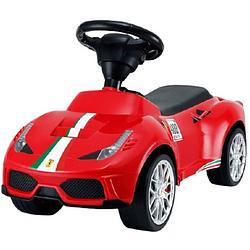 Foto van Happy baby loopauto ferrari 488 gt junior 70 x 38,2 cm wit/zwart