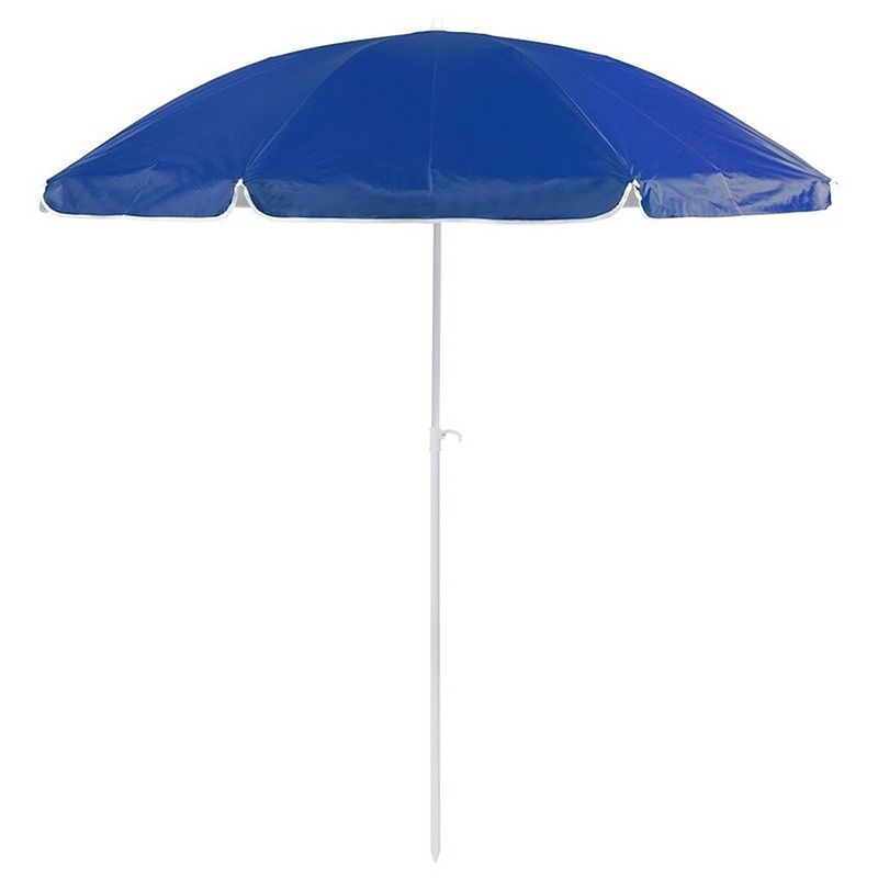 Foto van Blauwe strand parasol van nylon 200 cm - parasols