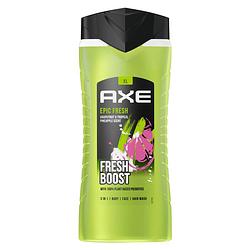 Foto van Axe douchegel - showergel & shampoo 3-in-1 epic fresh 400ml - 12 stuks