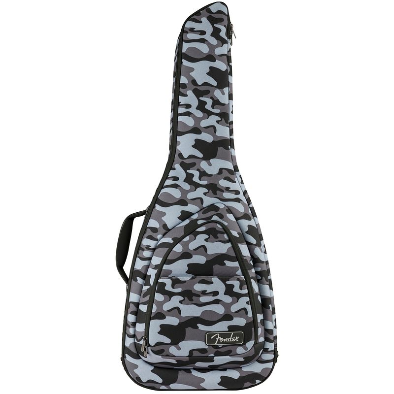 Foto van Fender fe920 electric guitar gig bag winter camo